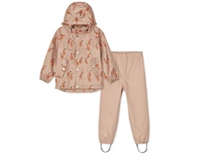 Liewood papaya/pale tuscany softshell jakke og bukser Parker